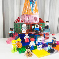 Figurine magnétique polyvalente pour feuilles magnétiques et jouets de construction en gros blocs