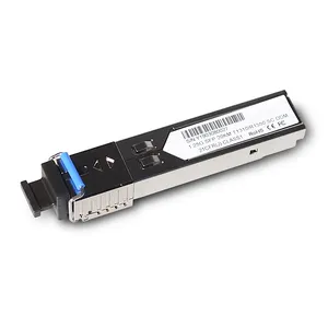 SC conector SFP transceptor de fibra óptica de modo único de una fibra SFP transceptor óptico 1310nm 155M 1,25G 20km FTTX 1,25 gbps