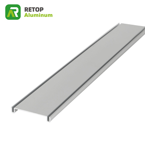 Profil Jalur Ganda Jalur Atas Bawah <span class=keywords><strong>Aluminium</strong></span> Kustom Lemari Pakaian Foshan Profil Pintu Geser - Product Image 3