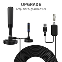 Antena de TV Digital de Alta Ganancia para Interiores y Exteriores, Receptor de Satélite para Canales Gratuitos, con Caja de Empaque