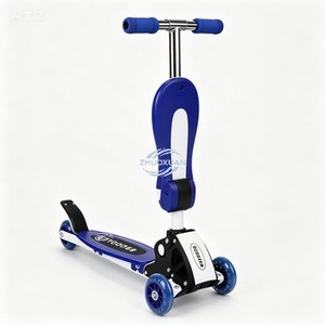 Outdoor Foldable Kid Scooter Solid <b>Metal</b> Chassis Silent PU <b>Roller</b> Wheels Outdoor Play Balance Training Kids Electric Scooter - Product Image 6