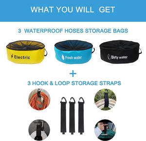 Sac de rangement professionnel tout-en-un pour camping-car, robuste, étanche, pour tuyaux d'égout, d'eau potable et cordons électriques - Product Image 2