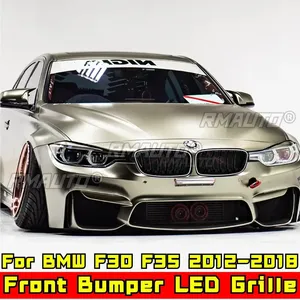 Grille LED pour BMW Série 3 F30 F35 2012-2018, calandre avant de voiture, calandre de course noire brillante, calandre LED avant, accessoires de voiture - Product Image 3