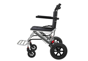 Silla de Ruedas Plegable para Discapacitados, Silla de Ruedas Portátil para Hospital, Resistente, con Ruedas Traseras de 12 Pulgadas, Palanca de Equipaje, Silla de Ruedas de Viaje - Product Image 2