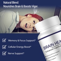 Extrait de Ginkgo Biloba OEM avec poudre de levure de vitamine B pour la santé du cerveau et les suppléments à base de plantes Focus