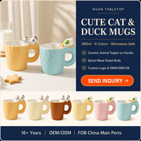 Mug en céramique motif chat de dessin animé mignon, tasse à lait visage de chat, esthétique, pour couple, maison, bureau, usage quotidien