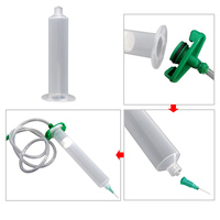 Jeringa Industrial de 30cc, Jeringa Dispensadora Industrial, Jeringa Dispensadora Industrial Neumática Americana, Estilo Antiguo Transparente