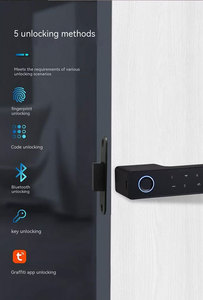 Tuya App Security Homeroom Fingerprint Card Password <b>Key</b> <b>Lock</b> Door Smart <b>Lock</b> Inteligente Digital <b>Lock</b> Aluminium Alloy - Product Image 2