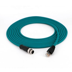 M12 8-<span class=keywords><strong>pin</strong></span> nam kết nối công nghiệp Ethernet RJ45 Cat6 cáp với tầm nhìn máy - Product Image 1