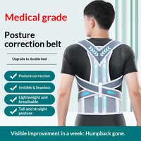 Correcteur de posture en polyester pour hommes et femmes, soutien dorsal anti-cyphose, sous-vêtement invisible, conception pour épaules droites et dos redressé