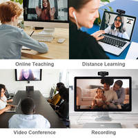 Kamera Web Komputer Auto-Fokus Full HD 1080P dengan Mikrofon untuk Konferensi Video & Pendidikan USB Webcam Tersedia