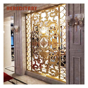 Grand écran <span class=keywords><strong>de</strong></span> séparation en métal mural, panneau <span class=keywords><strong>de</strong></span> séparation en acier inoxydable pour hôtel restaurant chambre - Product Image 6