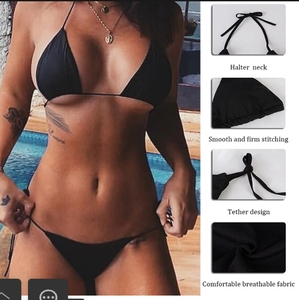 Drapeau personnalisé Bikini deux pièces femmes Sexy String maillots <span class=keywords><strong>de</strong></span> <span class=keywords><strong>bain</strong></span> contraste fendu logo imprimé personnalisation drapeau Biquini brésil <span class=keywords><strong>maillot</strong></span> <span class=keywords><strong>de</strong></span> <span class=keywords><strong>bain</strong></span> - Product Image 6