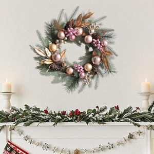 2025 guirlandes de noël guirlande ornement artificiel rotin arbre <span class=keywords><strong>porte</strong></span> suspendus fleurs plantes décorations de noël - Product Image 2