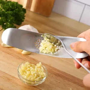 Utensilios de Cocina, Prensa de Ajo de Acero Inoxidable, Picadora Manual Multifuncional para Ajo, Picadora de Frutas y Verduras - Product Image 5