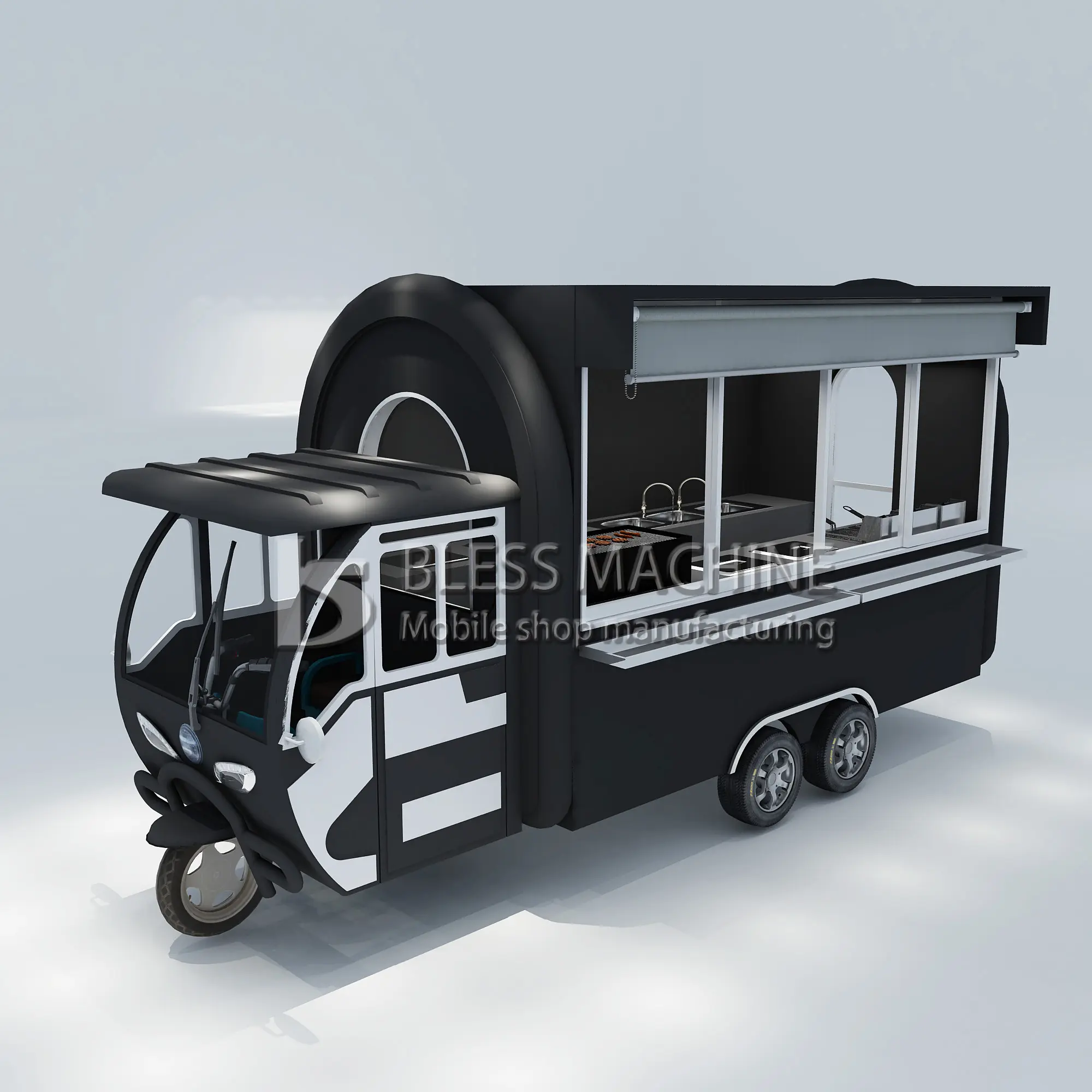 Drei Räder Elektro roller Lebensmittel wagen Eis wagen Tuk Tuk Mobile Küche Fast Food Dreirad Zum Verkauf
