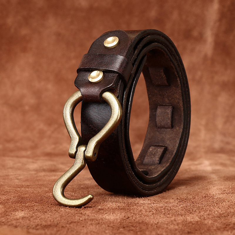 3 3CM new leather belt men