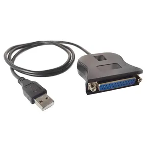USB-DB25 IEEE-1284パラレルプリンターアダプターケーブルオス-メス (PC用)