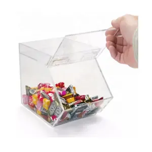 实用定制透明亚克力糖果盒有机玻璃巧克力盒亚克力糖果展示盒超市用糖果店