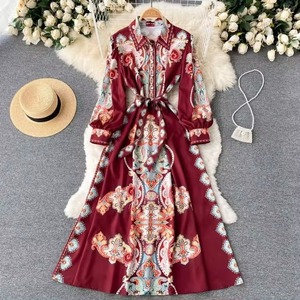 Venta al por mayor de ropa de mujer de moda de verano clásico bordado y transpirable plisado vestidos <span class=keywords><strong>precio</strong></span> bajo con diseño de estampado floral - Product Image 6