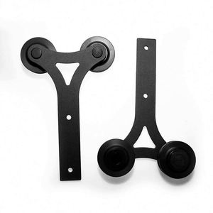 WEKIS Steel/Brass Barn Door Sliding Track System with 5-Year Warranty Modern Design for Bedroom & Garage - Product Image 4