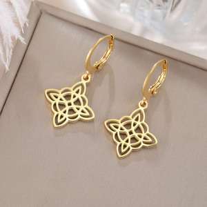 มายเชป วิช นอตต์จี้ห้อยต่างหูสำหรับผู้หญิงสาวสแตนเลสสตีลต่างหูเครื่องรางเวทมนตร์เครื่องประดับของขวัญวันเกิด - Product Image 2