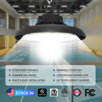 Lámpara Industrial UFO High Bay Starlake UFO11 con Garantía de 5 Años, CRI70/DLC 3CCT, IP65 Impermeable, 100W-240W, para Almacenes y Gimnasios