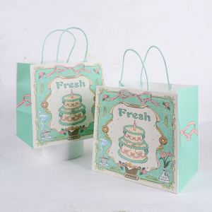 Bolsas de Papel Kraft Marrón para Alimentos con Logotipo Personalizado de Fábrica, Bolsas de Papel de Regalo de Lujo para Llevar Comida con Asa Retorcida - Product Image 1