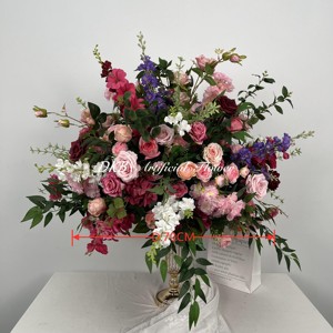 DKB Fabricante de flores artificiales Venta al por mayor Decoración de la boda del hogar 70 cm Bolas de flores Centros de mesa para la decoración de la boda - Product Image 5