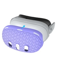 Accessoires de jeu pour une protection complète, étui de protection en silicone pour console VR, housse pour accessoires Meta Quest3
