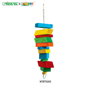 Orienpet & Oasispet Huisdier Speelgoed Chomp Toren Blok Chunky Hout Papegaai Speelgoed Kleurrijk Vogel Speelgoed Ntbt9265 Vogel Producten - Product Image 1