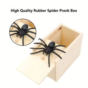 Juguete de Araña de Simulación con Caja de Madera, Recuerdos para Niños, Juguete de Broma, Accesorios de Terror para Casa Embrujada, Regalo para Fiestas - Product Image 4