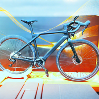Vélo électrique tout-terrain en carbone et en gravier avec cadre de vélo de route en carbone entraîné par BAFANG M820