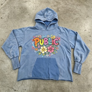 Sudadera con Capucha de Alta Calidad Personalizada, 460GSM, Estilo Urbano Vintage, Impresión Digital, Lavado Monkey, Diseño Dibujado a Mano, Efecto Desgastado por el Sol, para Hombre - Product Image 1