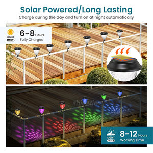 Éclairage d'<span class=keywords><strong>ambiance</strong></span> décoratif pour clôture de jardin, étanche, LED coloré, solaire, pour terrasse de <span class=keywords><strong>piscine</strong></span>, lumière de jardin solaire RGB pour clôture extérieure - Product Image 6