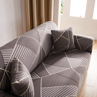 Housse de canapé personnalisée en fibres synthétiques doubles, anti-poussière, antidérapante, extensible, universelle quatre saisons, unie, style paresseux