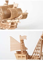 Vente en gros d'usine, modèle de bateau en bois 3D personnalisé, pas cher, ODM OEM, nouveau kit de puzzle en bois DIY, jouets artisanaux pour enfants