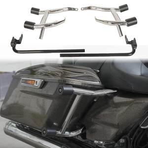 Nouvelles sacoches latérales CW avec barres de protection chromées <span class=keywords><strong>pour</strong></span> Touring Street Road Glide 14-25 en acier au carbone CW-HD-SBB021A-CR - Product Image 1