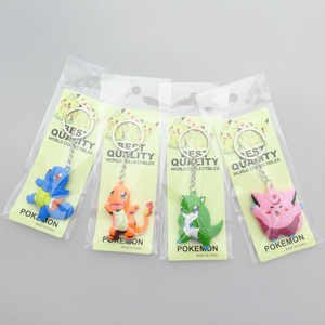 39 conception <span class=keywords><strong>pas</strong></span> <span class=keywords><strong>cher</strong></span> <span class=keywords><strong>Pokeball</strong></span> Pokemonster Pika Eevee double face PVC souple porte-clés pour sac à dos décoration - Product Image 2