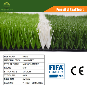 Césped artificial con certificación de calidad de 50mm para fútbol, campo deportivo, césped sintético para <span class=keywords><strong>Cancha</strong></span> de campo de fútbol - Product Image 2