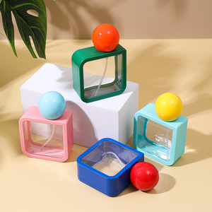 Expédié par l'usine 40ml en plastique ABS PETG Portable carré cosmétique alcool distributeur de parfum vaporisateur vert rose bleu clair - Product Image 4