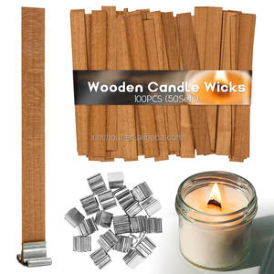 100 Mechas de Madera para Hacer Velas, Mechas de Madera sin Humo para Velas, Mechas de Madera para Velas con Efecto de Chispas, Mechas para Velas de Cera - Product Image 1