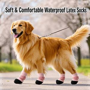 Chaussures pour chiens de compagnie, 4 saisons, imperméables, antidérapantes, anti-salissures, résistantes à l'usure, respirantes, confortables, pour la marche en plein air - Product Image 1