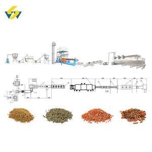 Machine d'alimentation flottante <span class=keywords><strong>à</strong></span> double arbre, extrudeuses, équipement de séchage et d'emballage pour la production de granulés d'aliments pour poissons - Product Image 1