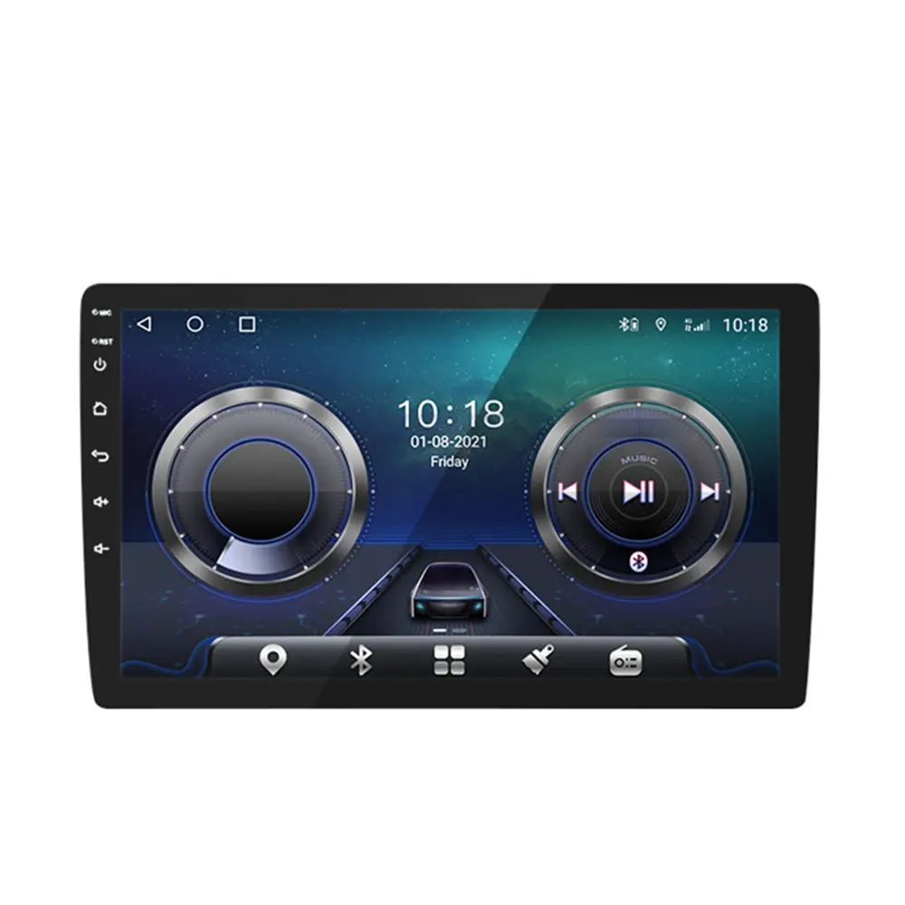 Radio Stereo mobil 2 Din 9 ", pemutar Dvd mobil 10 inci, Video mobil Android Stereo Ram 4gb 64gb Rom Bt Fm Dsp