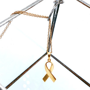 Collana Dorata S925 con Nastri di Consapevolezza - Product Image 1