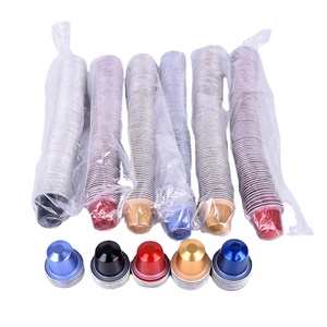 Capsules de café vides <span class=keywords><strong>en</strong></span> aluminium coloré <span class=keywords><strong>Nespresso</strong></span>, pièces, avec couvercle, vente <span class=keywords><strong>en</strong></span> <span class=keywords><strong>gros</strong></span> - Product Image 2
