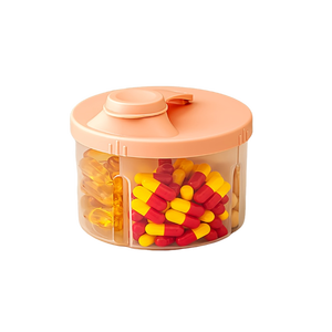 Compact 4 Compartment Pill Organizer, <b>Pocket</b>-Sized Pill Case for Daily Medication <b>Plastic</b> Pill Box - Product Image 2