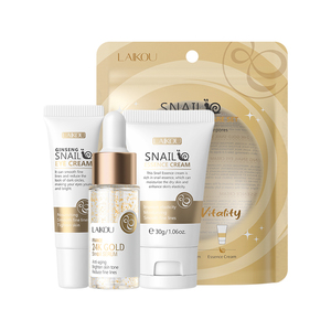 Anti-oxydation, uniformisation du teint, hydratation, réduction des ridules, soin du visage, 3 pièces, LAIKOU SNAIL, ensemble de soins revitalisants pour la peau - Product Image 1