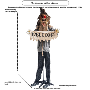 Espantapájaros Eléctrico de Halloween con Sonido y Ojos Brillantes para Casa Embrujada o Jardín - Product Image 2